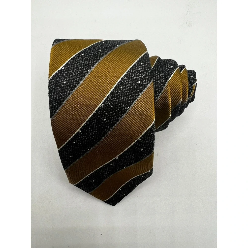 BOSS Hugo Boss Tie Mens Multicolor Silk Striped Italy Formal W:2.375